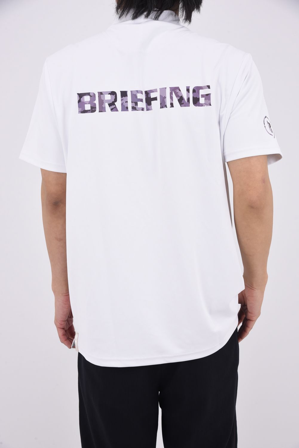 【GOSSIP GOLF 別注】  MONOCAMO BACKLOGO HIGHNECK RF / モノカモ バックロゴ モックネックTシャツ (ホワイト)