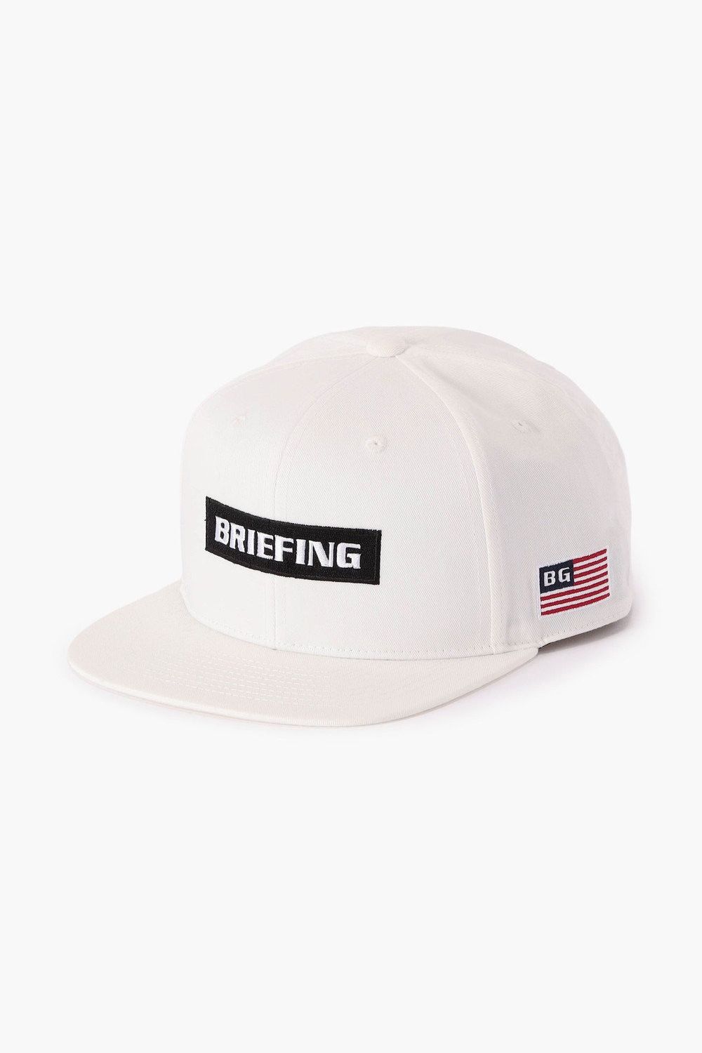 【26AW】 MEN’S BOX LOGO FLAT VISOR CAP / ボックスロゴ刺繍 フラットキャップ (ホワイト)