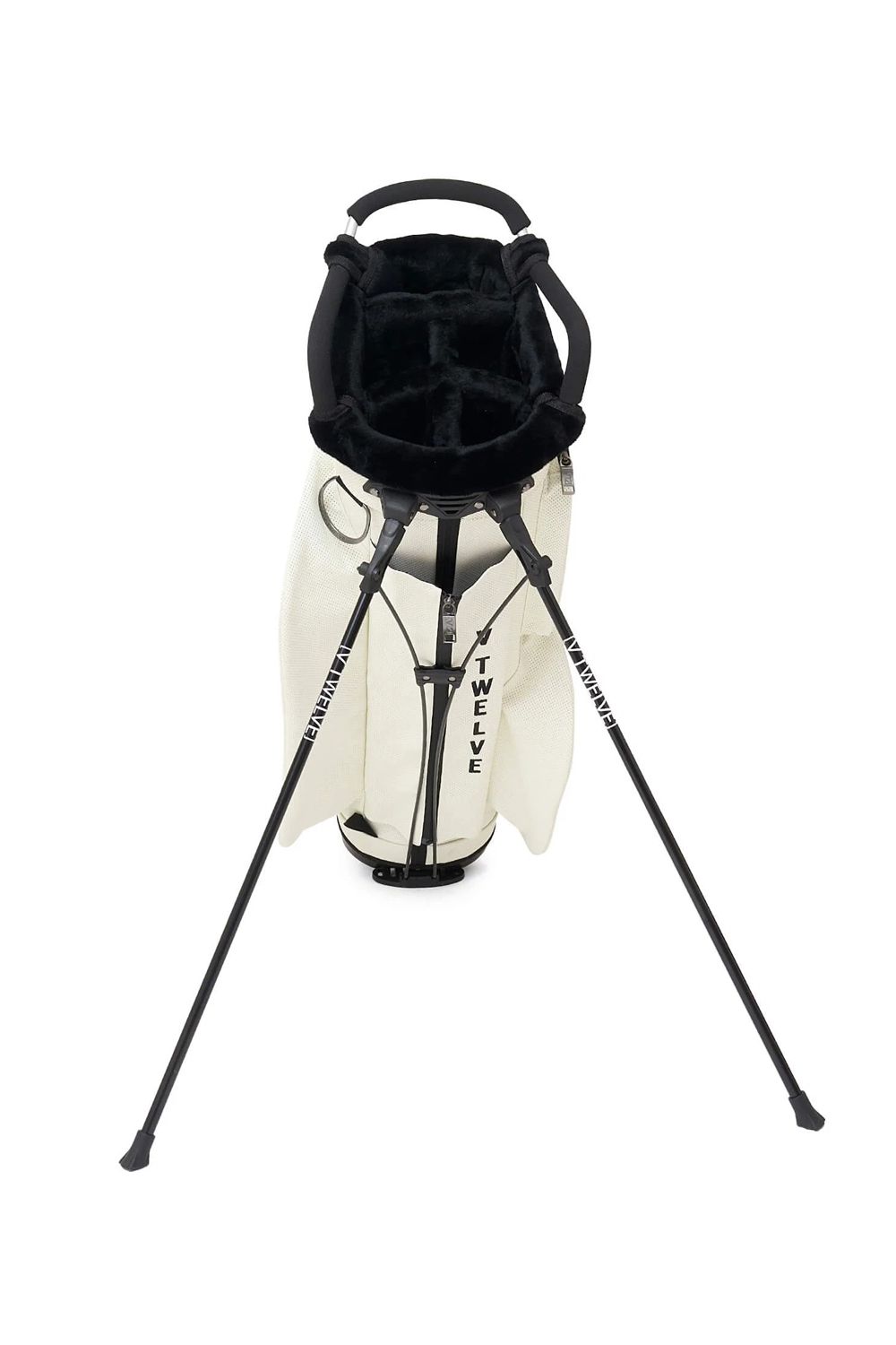 【26AW】 ESSENTIAL CADDY / パンチングレザー ブランドロゴ スタンドタイプ キャディバッグ (ホワイト）