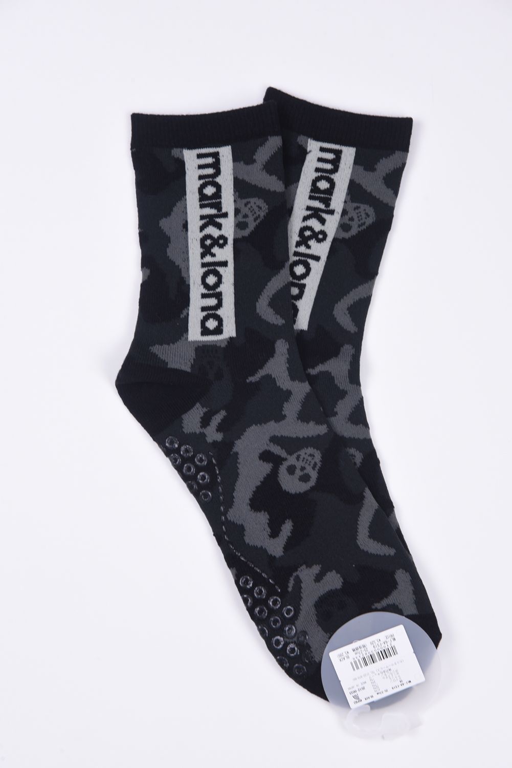 【26SS】 GAUGE CAMO ESSENTIAL CREW SOCKS / オリジナルカモジャカード ボックスロゴ クルーソックス (ブラック)