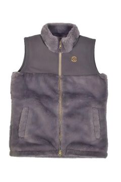 【25AW】【レディース】 SWITCHING FUR VEST / スイッチング ファー ベスト (グレー)*