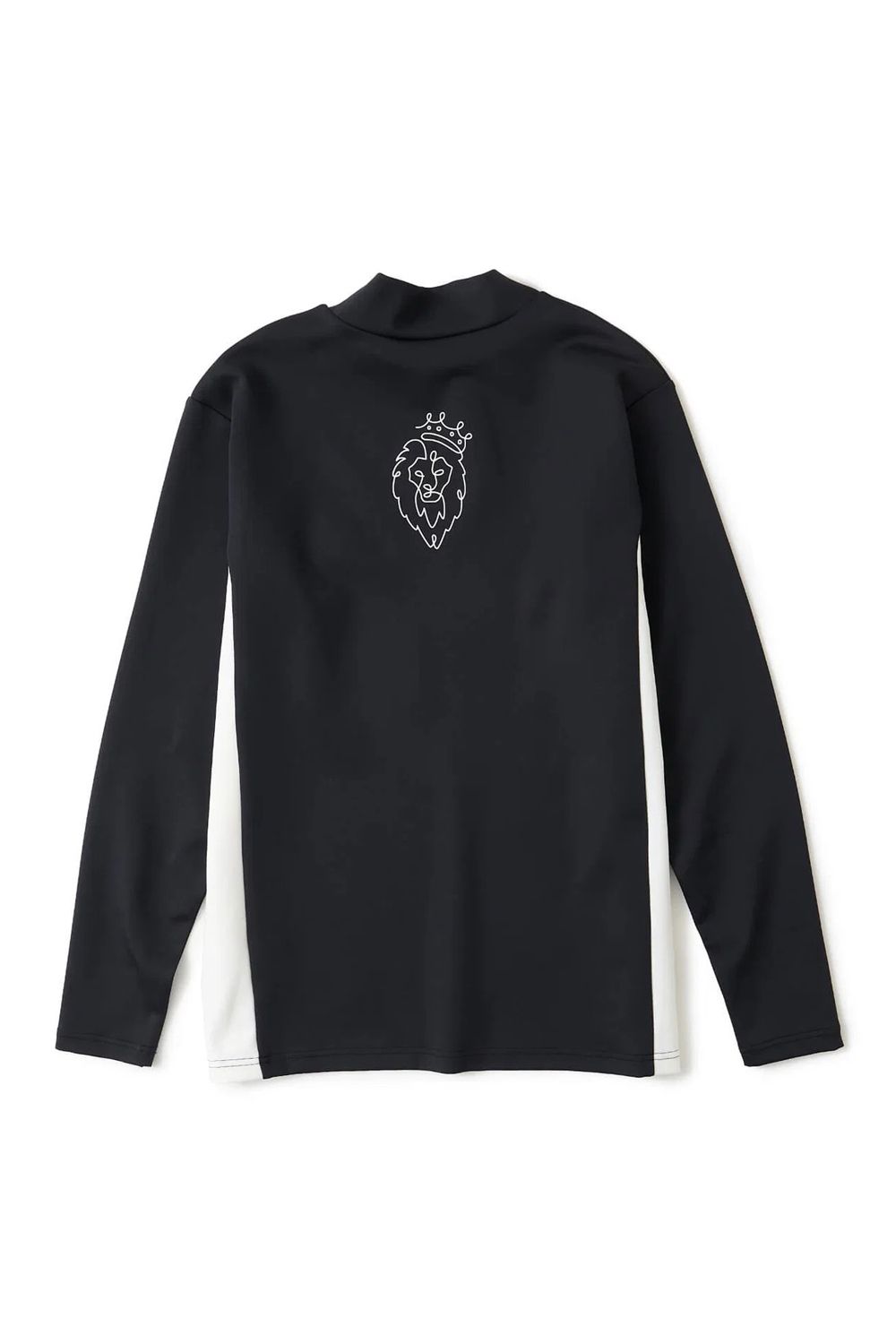 【26AW】 OHSL MOCK / モノトーン バイカラー ロングスリーブ モックネックTシャツ (ブラック)