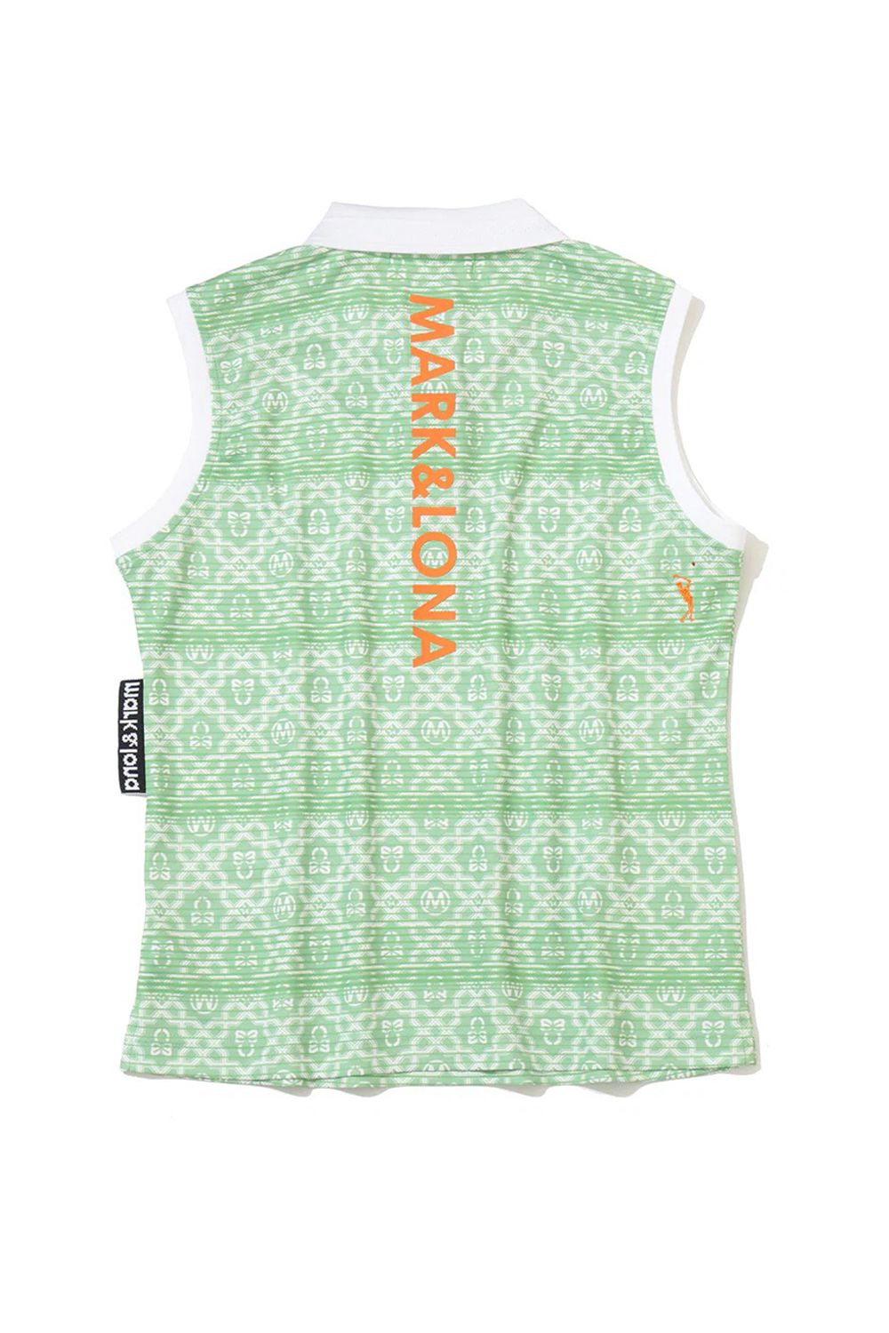 【26SS】【レディース】 RITMO MONOGRAM SLEEVELESS POLO / グラフィックロゴ総柄 ジャパンメイド ノースリーブポロシャツ (グリーン)