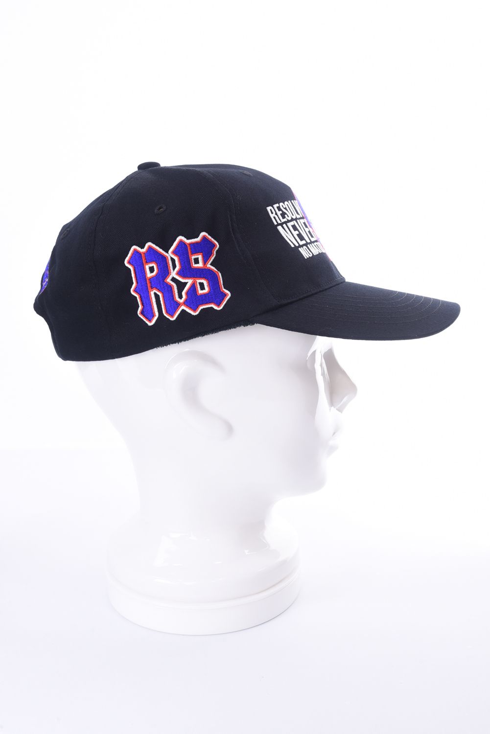 MULTI LOGO CAP / 3D刺繍 マルチロゴ ベースボールキャップ (ブラック)