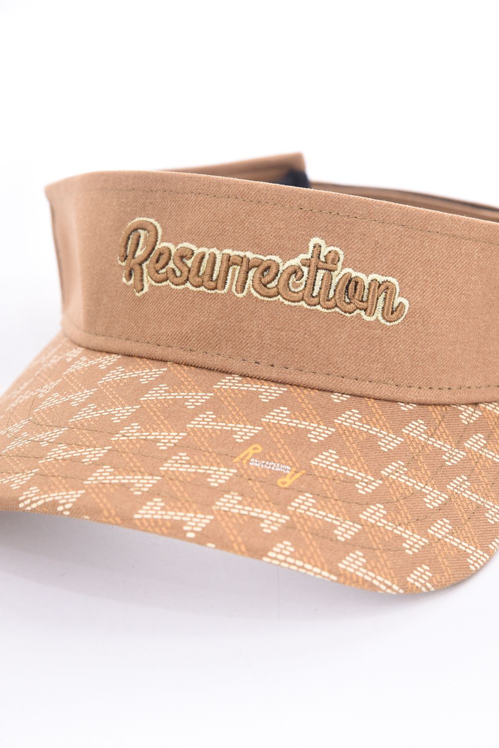 GM BRIM VISOR / ブランドロゴ刺繍 オリジナルテキスタイル サンバイザー (キャメル)