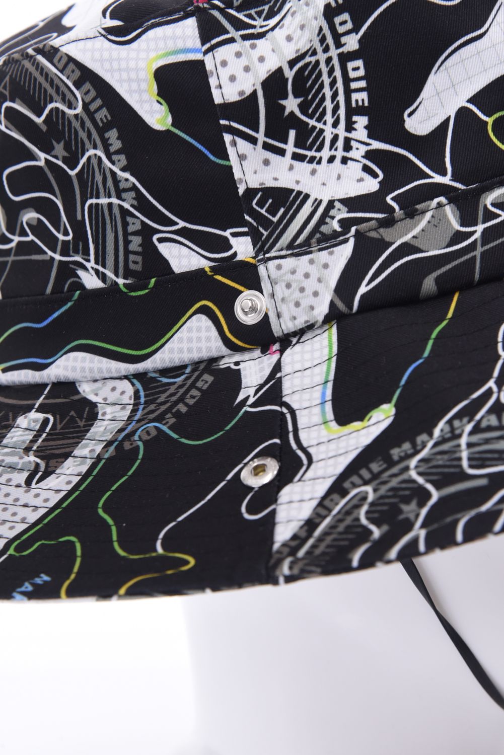 【26SS】 AXON CAMO FIELD HAT / ポリエステルツイル カモフラージュプリント サファリハット (ブラック)