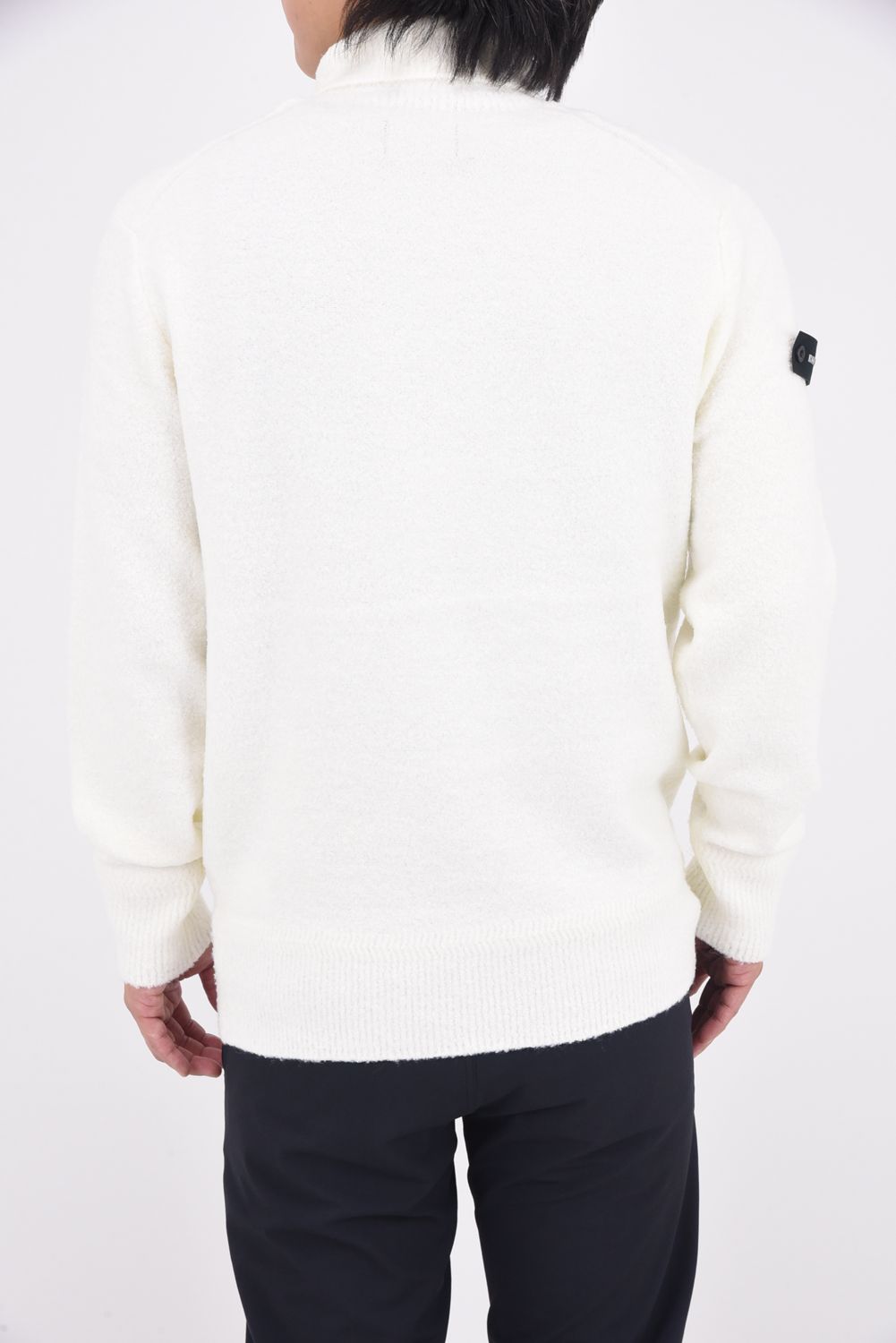 【25AW】MEN'S MS BOUCLE YARN TURTLENECK KNIT / ブークレヤーン タートルネックニット (ホワイト)
