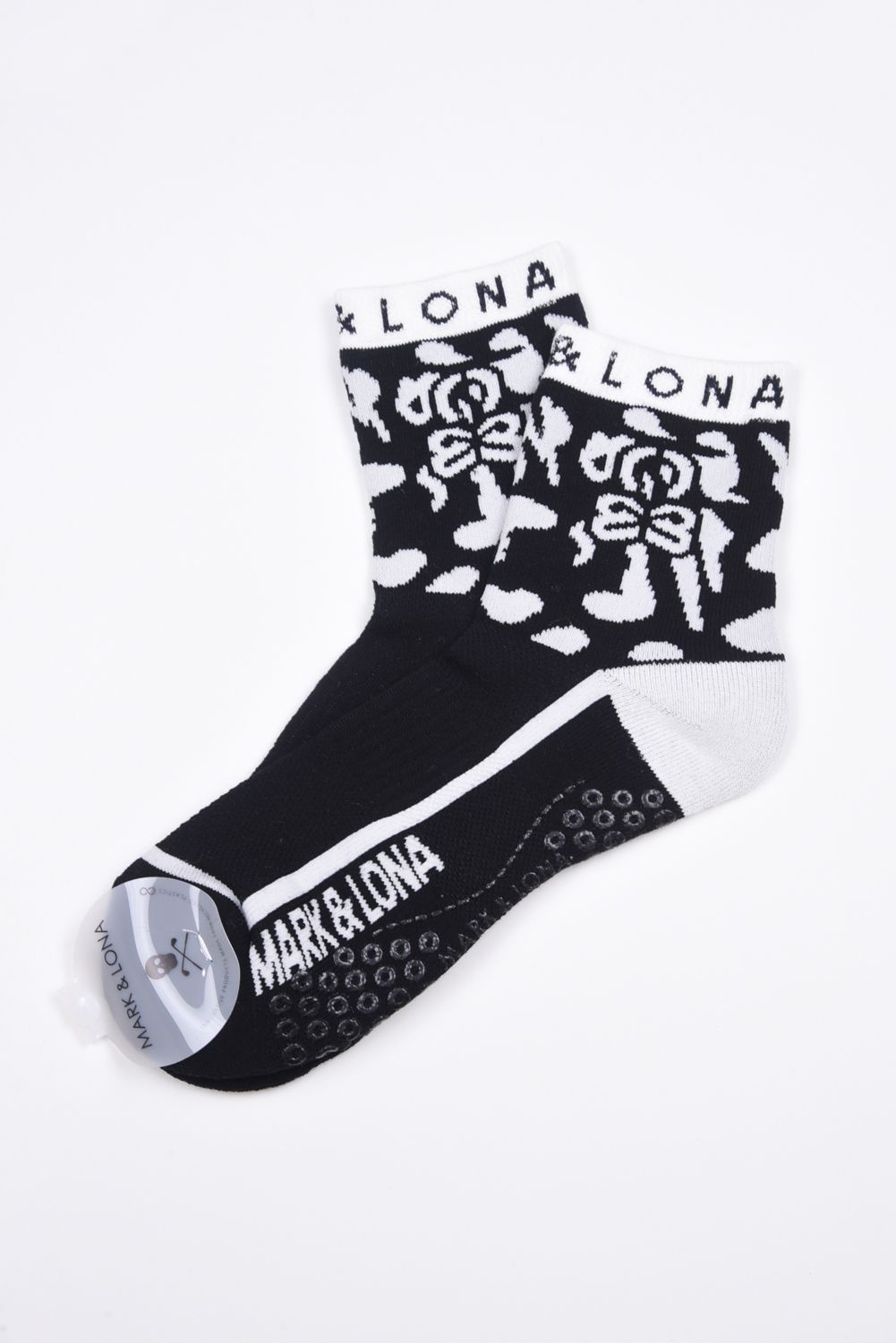 【26SS】 PANTERA GRIP ANKLE SOCKS / レオパードパターン ジャパンメイド アンクルソックス (ブラック)