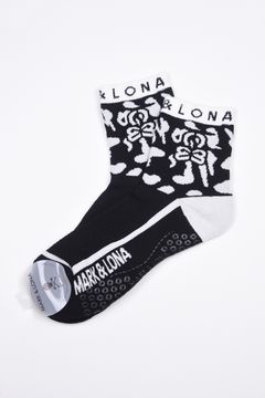 【26SS】 PANTERA GRIP ANKLE SOCKS / レオパードパターン ジャパンメイド アンクルソックス (ブラック)