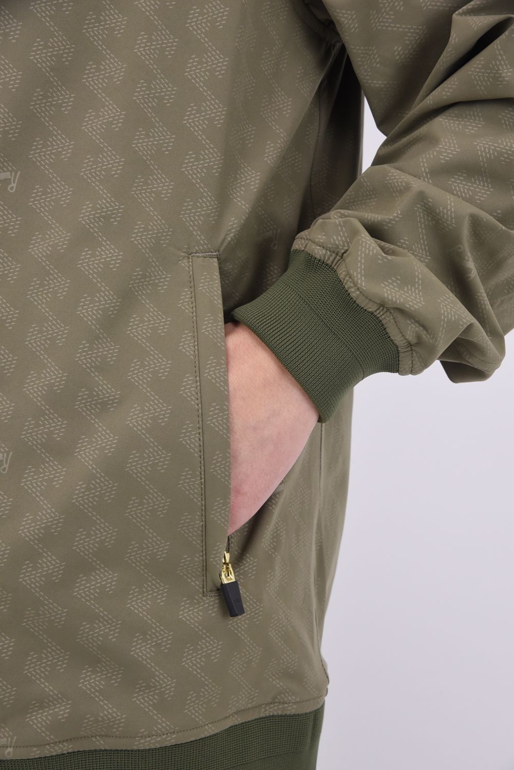 【25SS】GM EMBOSS HARRINGTON JACKET /  オリジナルテキスタイル ハリントンジャケット (カーキ)*