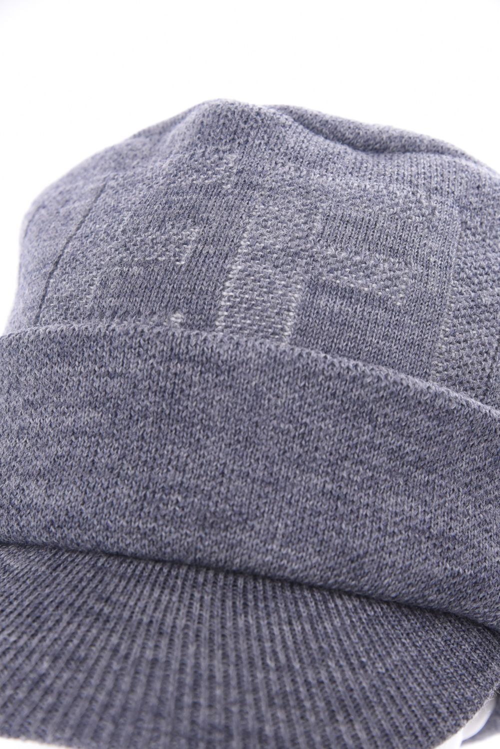 MS WR WOOL KNIT WORK CAP / ブランドロゴジャカード ニットワークキャップ (グレー)