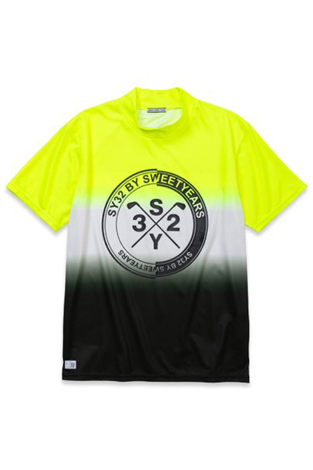 SY32 by SWEET YEARS GOLF - GRADATION CROSS LOGO MOCK