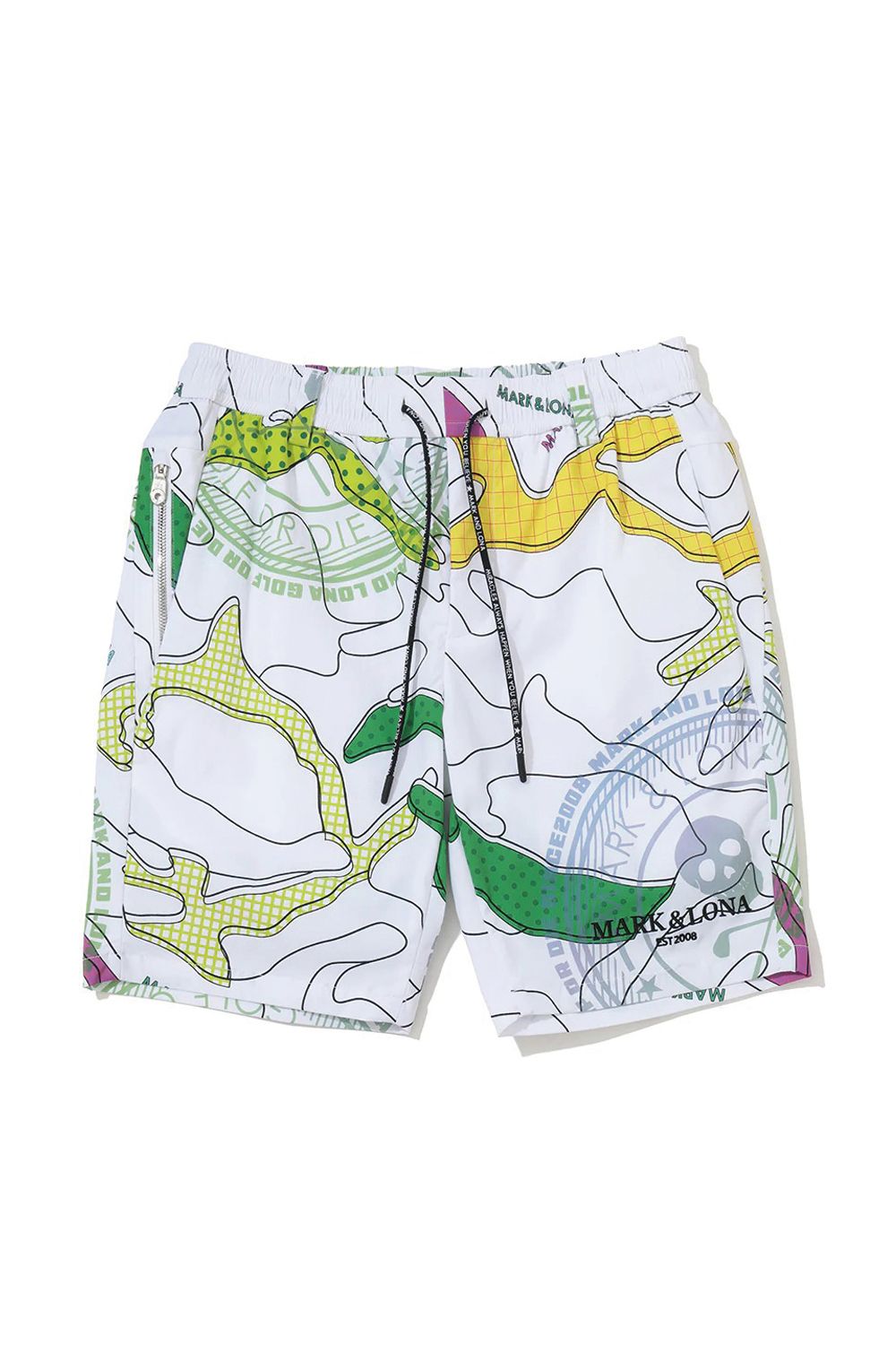 【26SS】 AXON CAMO PERFORMANCE SHORTS / 軽量ナイロンタフタ カモフラージュプリント ショートパンツ (ホワイト) (3月4日入荷予定)