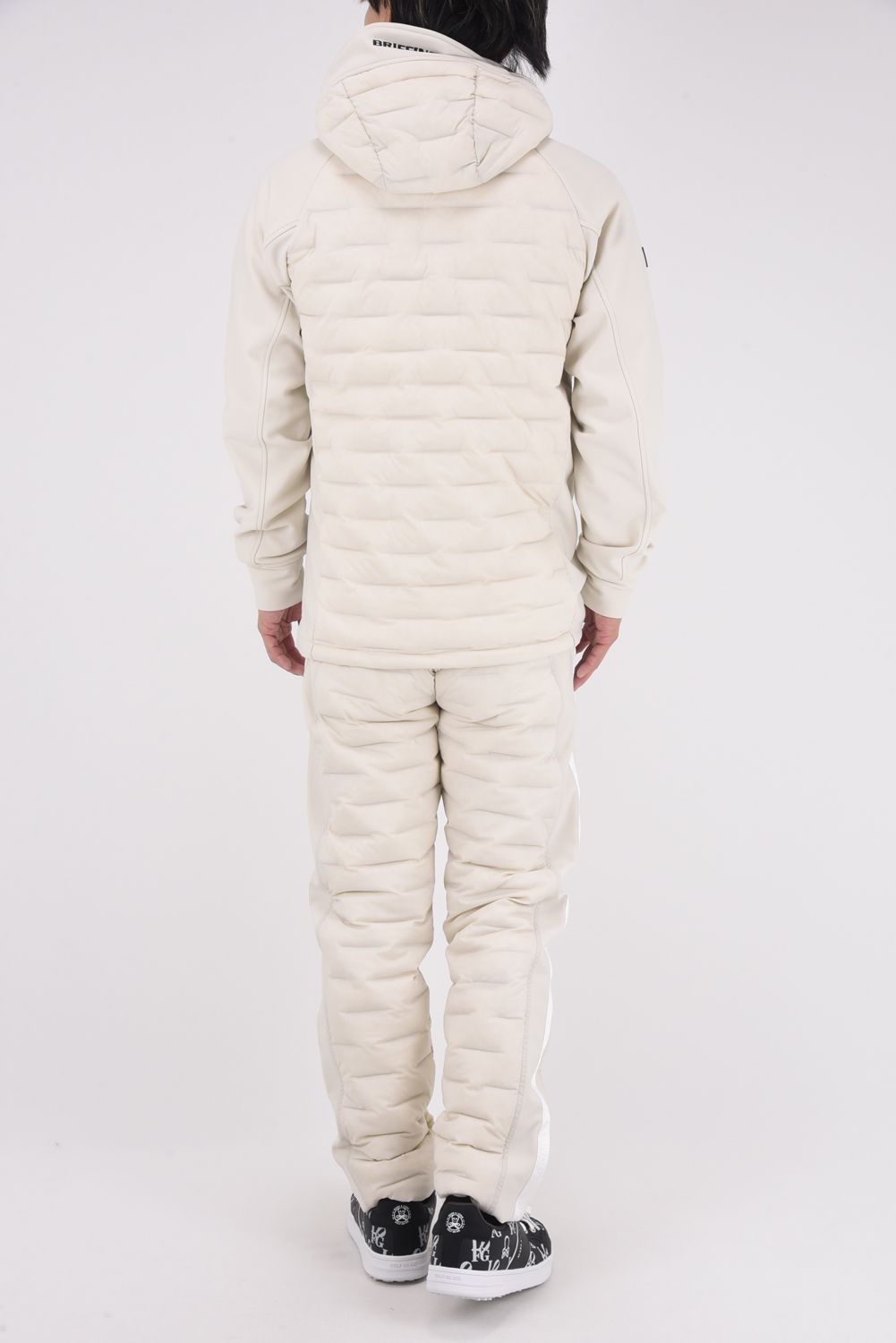 【25AW】 MEN'S HYBRID DOWN PARKA / ストレッチタフタ ダイヤモンドロゴ ハイブリッドダウンジップパーカー (ベージュ)