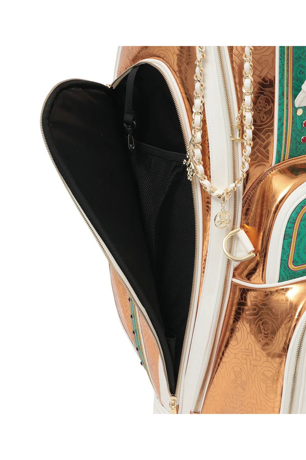 【26SS】【銀行振込・代金引換不可】【返品・交換不可】 STELA CHROME EDITION CADDY BAG / ミラーエナメル アラベスクパターン カートタイプ キャディバッグ (カッパー) (2月18日入荷予定)