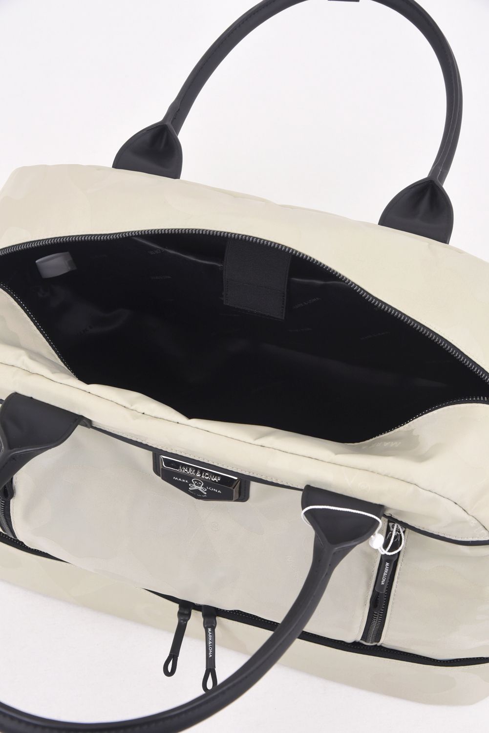 【2025AW 木村拓哉さん着用 VOL.5】 PREMIUM GAUGE BOSTON BAG / コーデュラナイロン レザーパイピング オリジナルカモジャカード ボストンバッグ (アイスグレー)