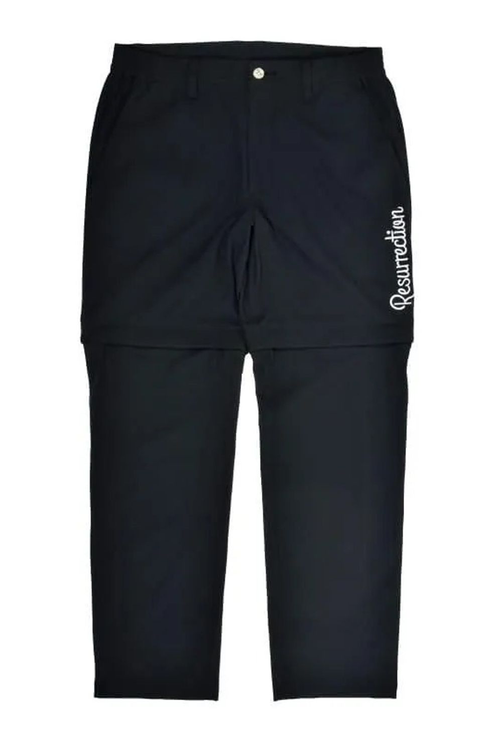 【26AW】 MENS DETACHABLE PANTS / ワッフル生地 ヘムデタッチャブル 2WAYパンツ (ブラック)*