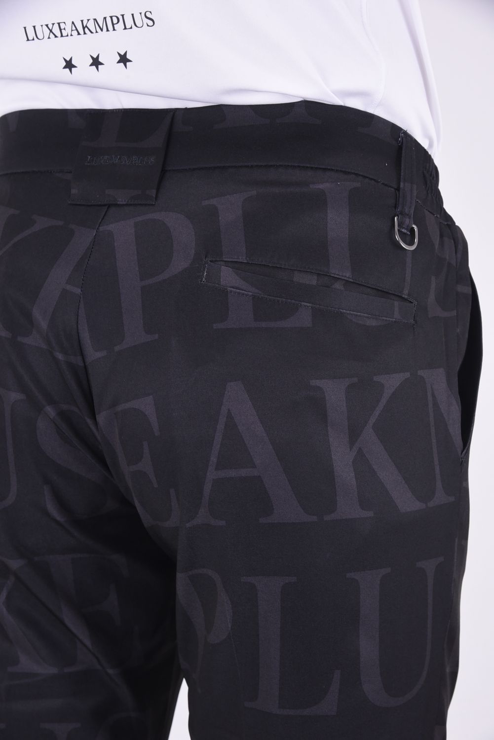 SAME LOGO PANTS / 総柄ロゴスラックス ブラック