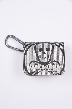 ROMEO BALL POUCH / ニットファブリックプリント ボールポーチ (グレー)