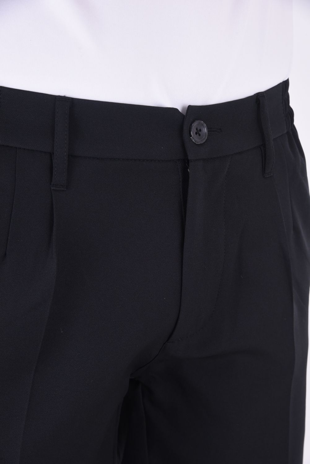 BASIC LOGO SHORT PANTS / ベーシック ロゴ ストレッチ ショートパンツ (ブラック)