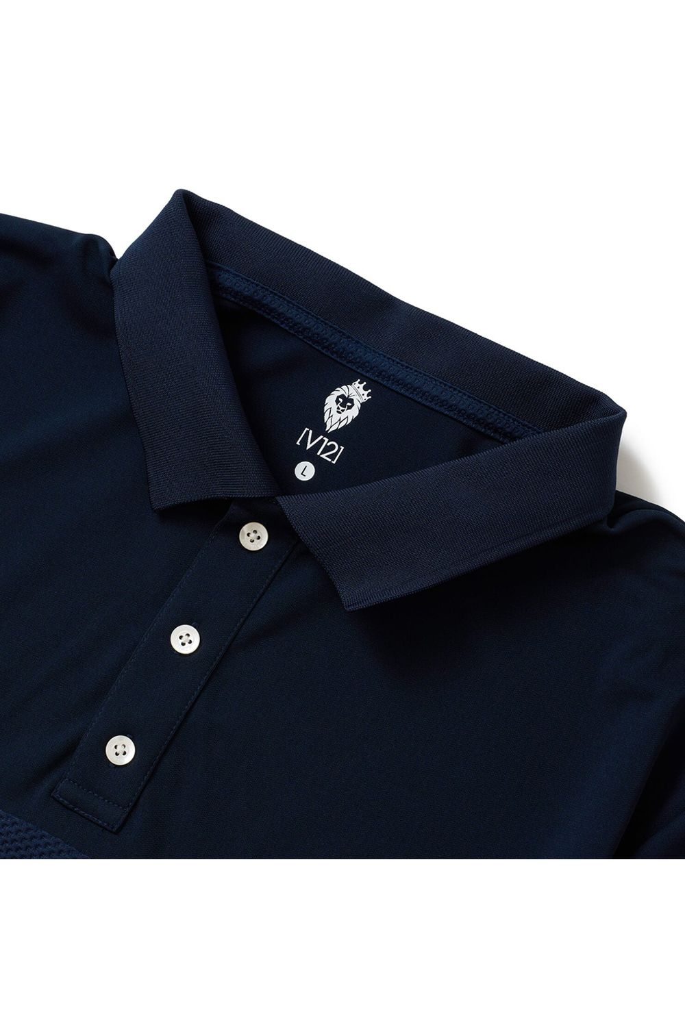 【26SS】 AIRY AWA POLO / ワッフル生地 異素材切り替え ポロシャツ (ネイビー)