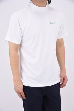 【25SS】 MENS GM JACQUARD MOCK NECK / ジャガード モックネックTシャツ (ホワイト)