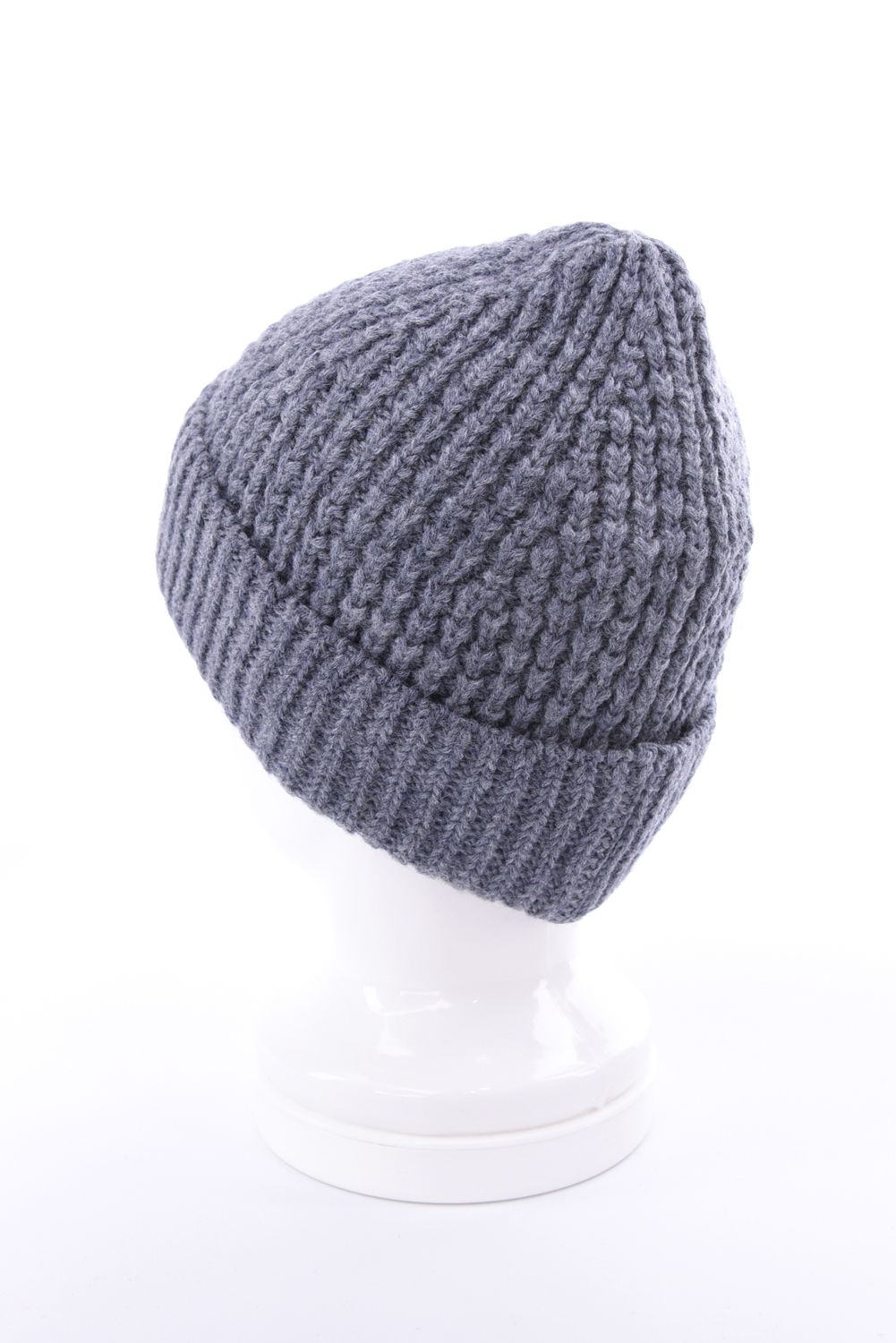 【26AW】 MEN’S WR WOOL KNIT BEANIE / ブランドロゴパッチ リブ編みニットビーニー (グレー)