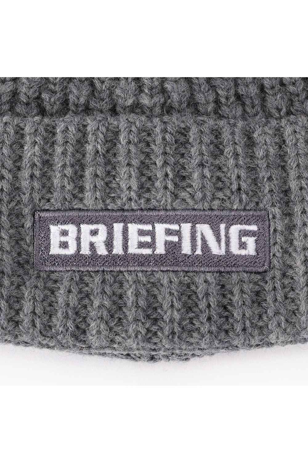 【26AW】 MEN’S WR WOOL KNIT BEANIE / ブランドロゴパッチ リブ編みニットビーニー (グレー)