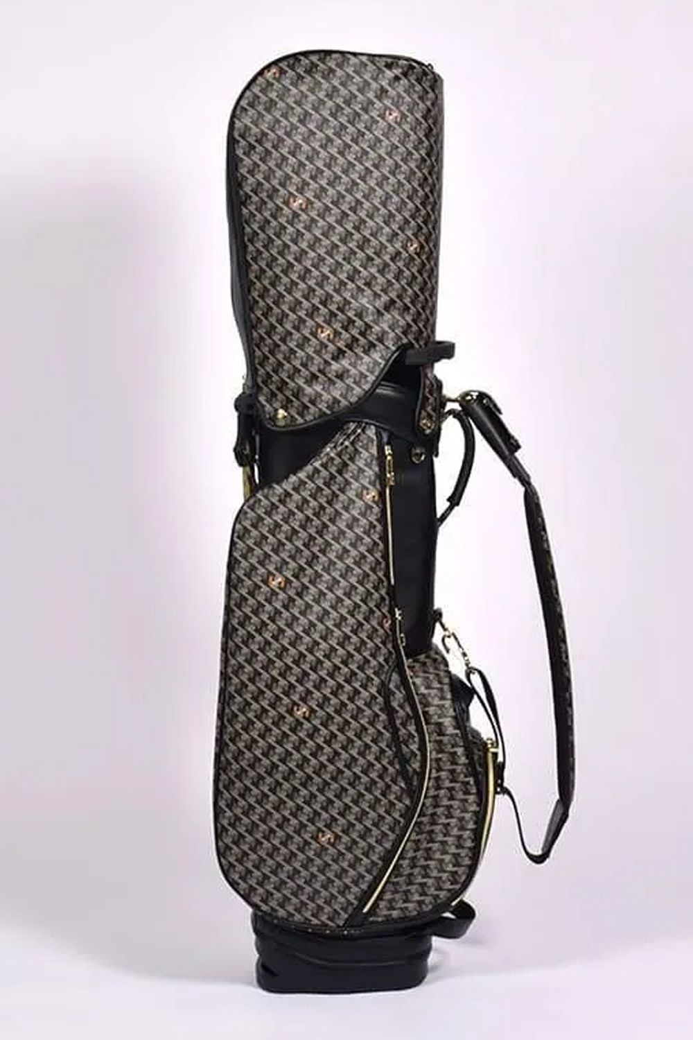 【26SS】【銀行振込・代金引換不可】【返品・交換不可】 PAVO (パーヴォー) / ブランドオリジナルテキスタイル スタンドキャディバッグ (ダークブラック)*