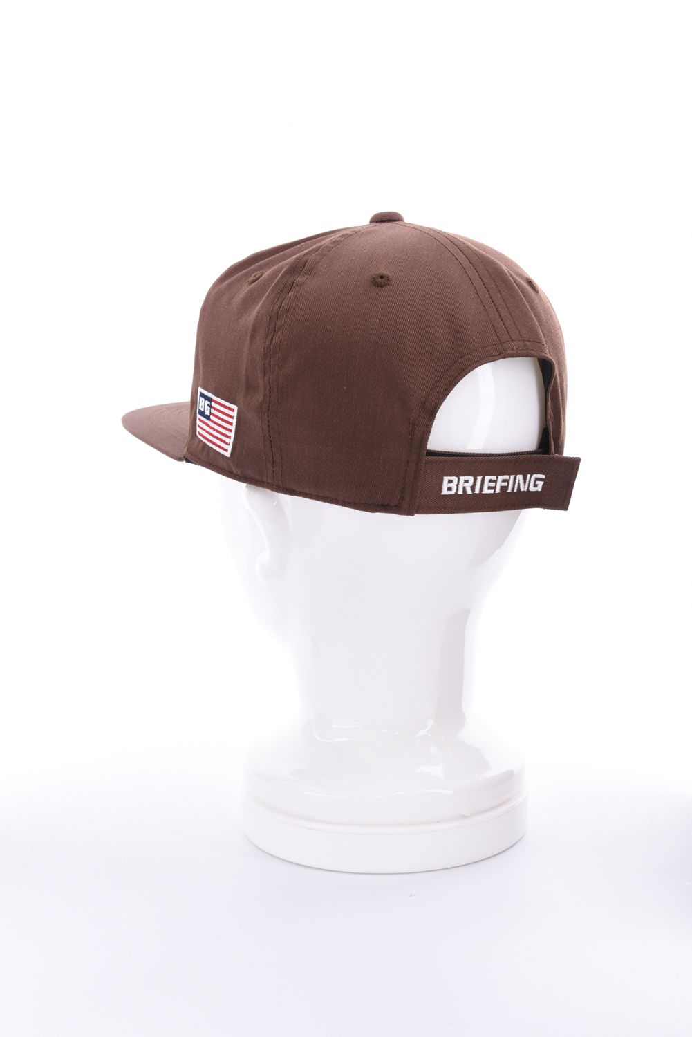 【26AW】 MEN’S BOX LOGO FLAT VISOR CAP / ボックスロゴ刺繍 フラットキャップ (ブラウン)