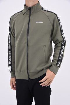 【秋冬仕様】 MENS WARM SIDE LOGO LINE BLOUSON / ラグランスリーブ ダンボールニット ロゴテープ ウォーム ブルゾン アーミーグリーン