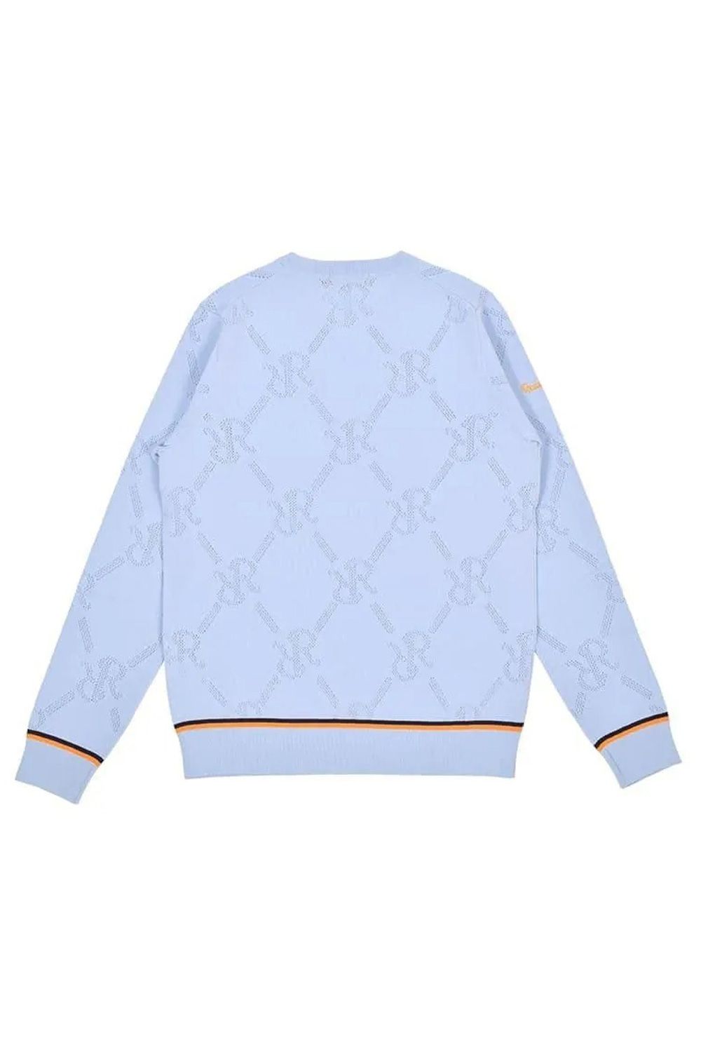 【26SS】【レディース】 MESH RR LOGO KNIT / メッシュ編み 裾ライン クルーネックニット (サックス)*