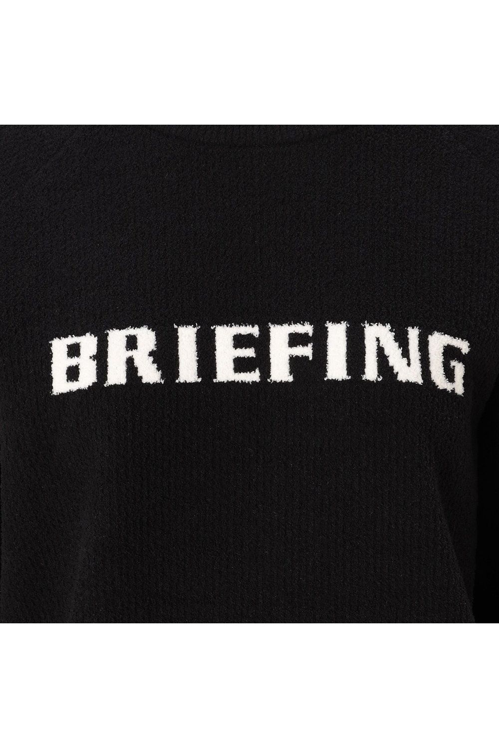 【26AW】【レディース】 WOMEN’S AIRY YARN KNIT CREWNECK / エアリーファブリック ブランドロゴ クルーネックニット (ブラック)