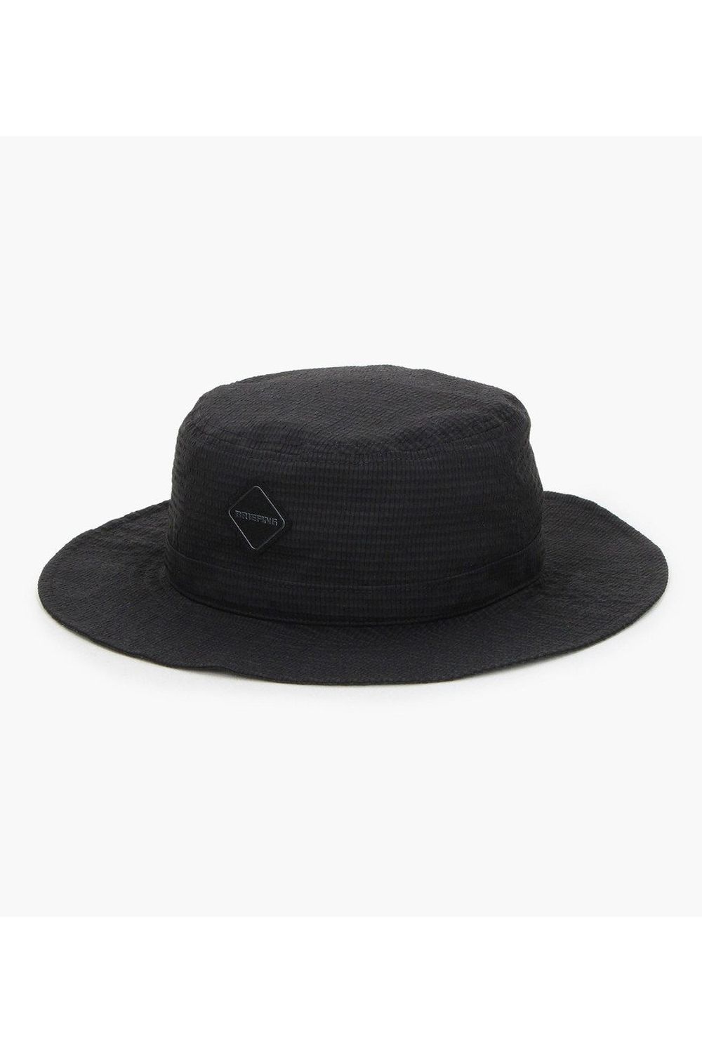 【26SS】 MEN’S SEERSUCKER WIDE HAT / シアサッカー ダイヤモンドロゴ ワイドハット (ブラック)