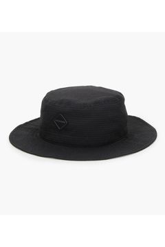 【26SS】 MEN’S SEERSUCKER WIDE HAT / シアサッカー ダイヤモンドロゴ ワイドハット (ブラック)