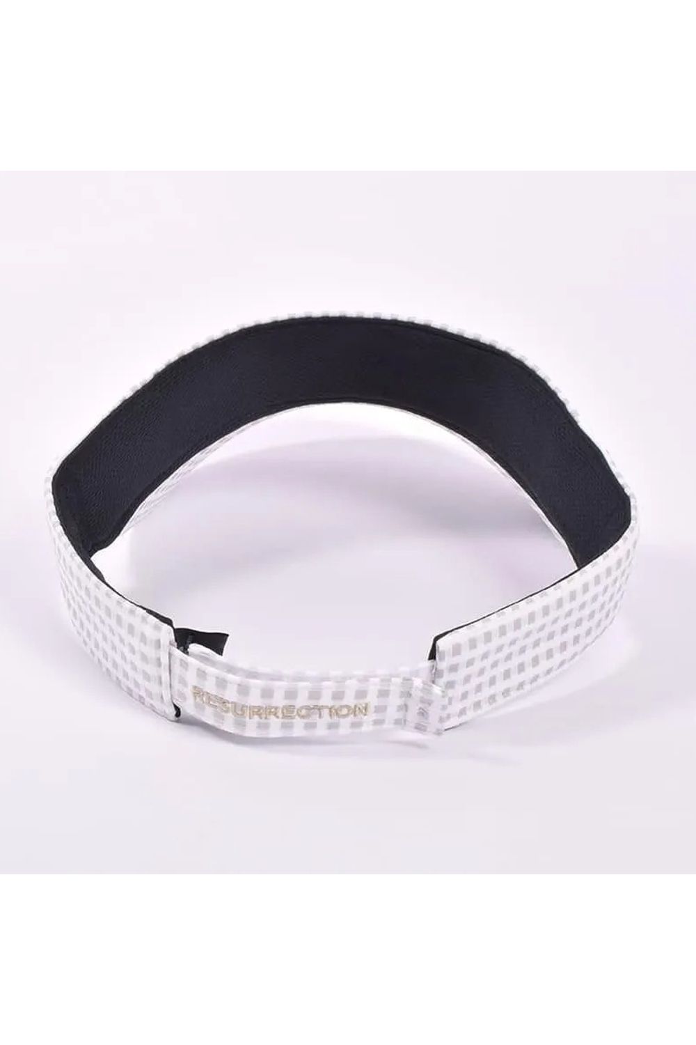 【26SS】【レディース】 WIDE BRIM SUN VISOR / ワイドブリム ギンガムチェック サンバイザー (シュシュ付き) (グレーベージュ)