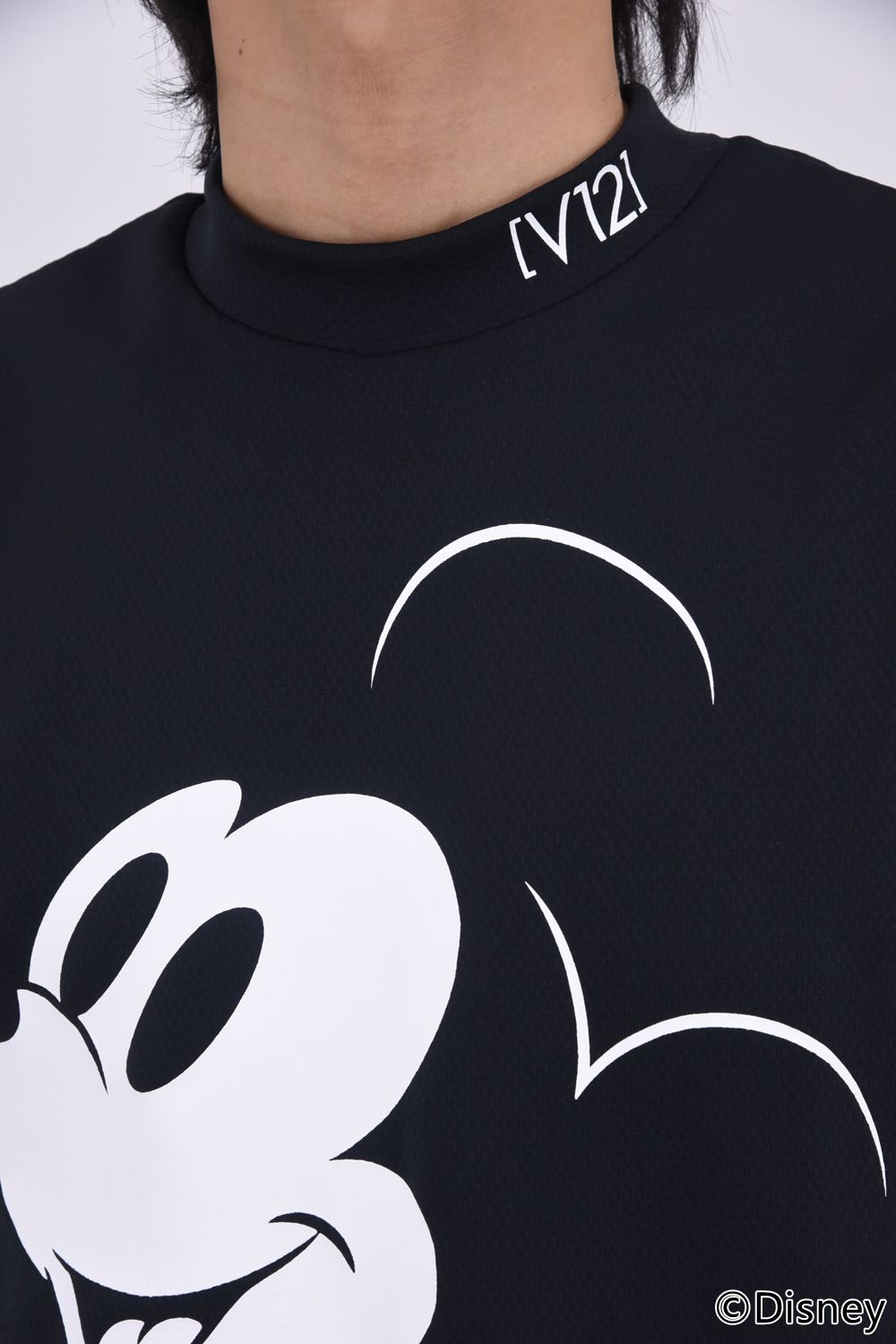 【26SS】 BIG FACE MOCK / ディズニーコレクション モックネックTシャツ (ブラック)