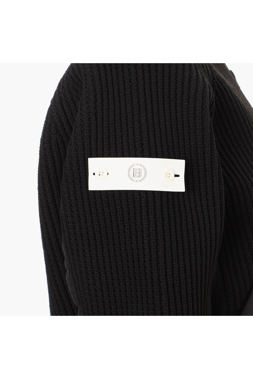 【26AW】【レディース】 WOMEN’S WINDBLOCK DOCKING RIB KNIT JACKET / 畦編みニット&ナイロンツイル ハイブリッドジャケット (ブラック)