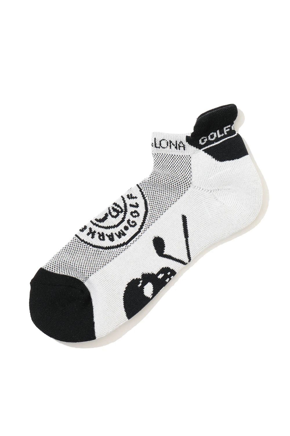 【26AW】 CIRCLE ICON SNEAKER SOCKS / ジャパンメイド サークルスカルジャカード スニーカー丈 ローソックス (ホワイト)