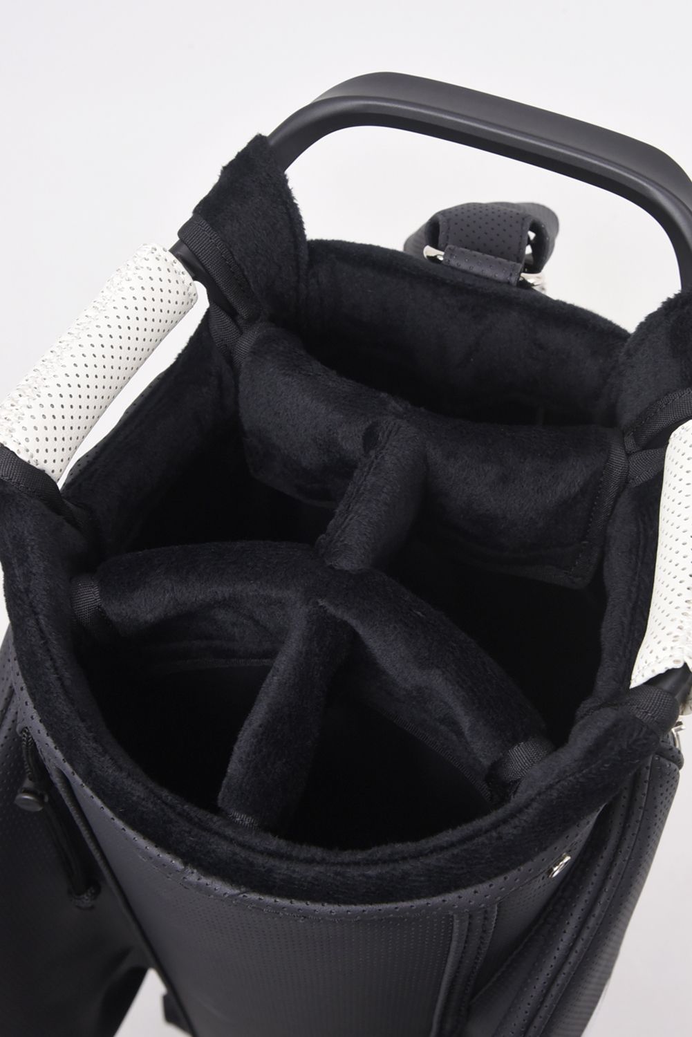 【26SS】【銀行振込・代金引換不可】【返品・交換不可】 CADDY BAG & HEAD COVER / パンチングエシカルレザー カートタイプ キャディバッグ&ヘッドカバーセット (ブラック)