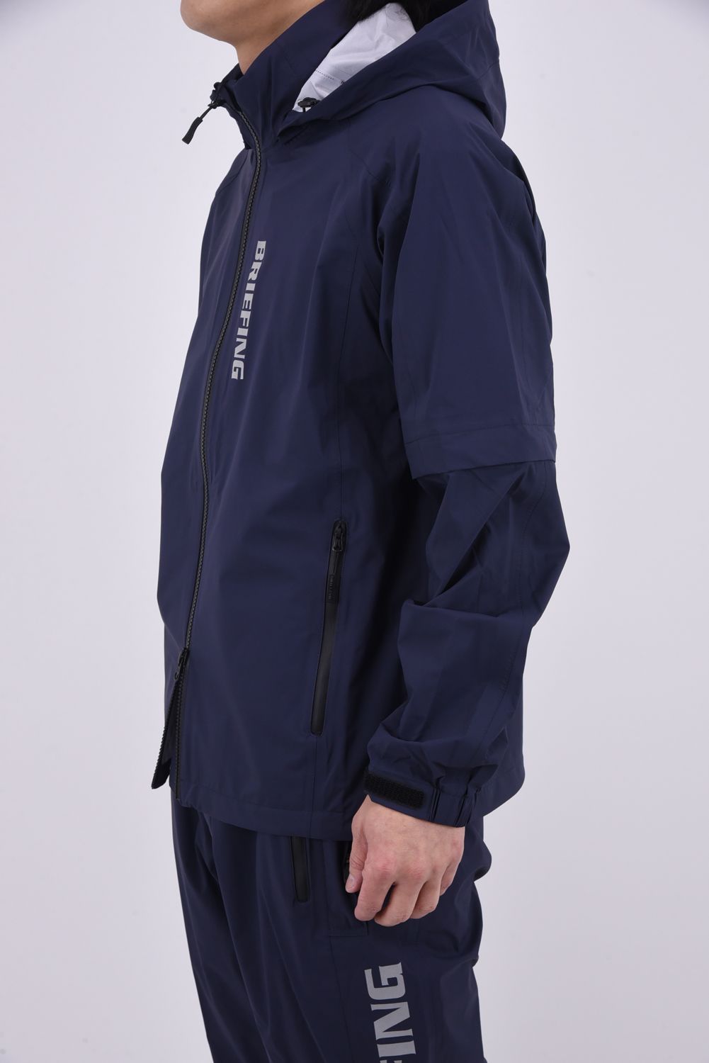 【26SS】 MEN'S WATERPROOF BLOUSON / マイクロリップナイロン 2WAYレインジャケット (ネイビー)