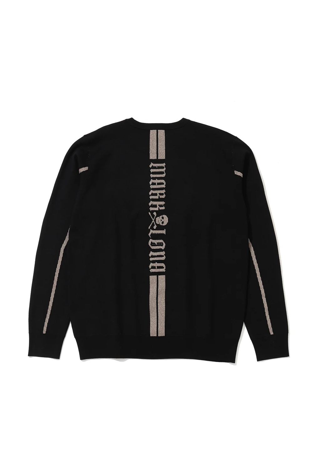 【26AW】 FRACTUR SHIMMER CREWNECK KNIT / ブラックレター ラメ糸ロゴジャガード クルーネックニット (ブラック)