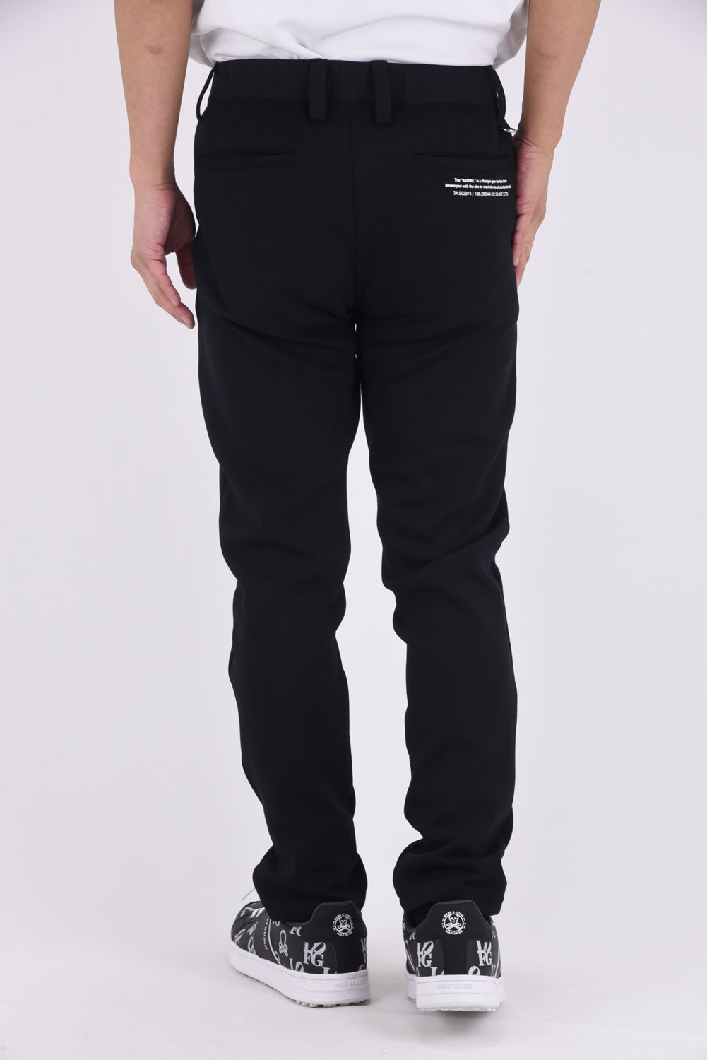 【25AW】 FRONT SWITCH TAPERED PANTS / ボンディング素材 ハイブリッドロングパンツ (ブラック)