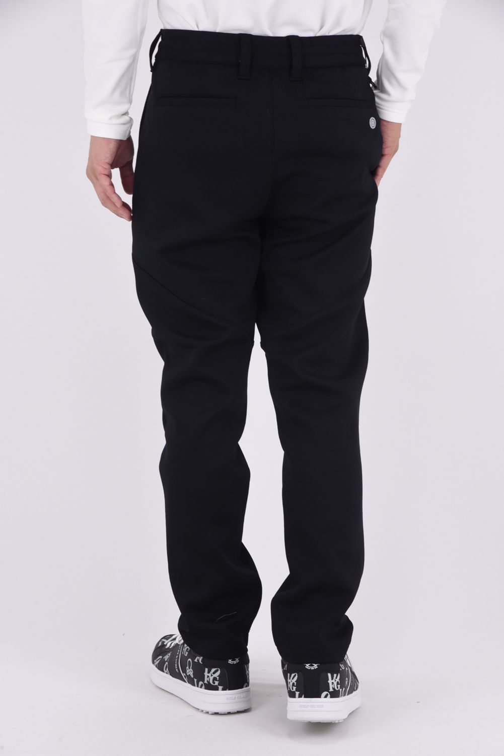 【25AW】 MEN'S WARM LOGO LINE SLIM PANTS / ダンボールニット ロゴ ライン スリムパンツ (ブラック)