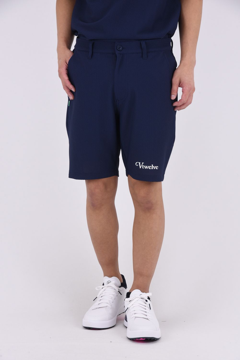 【ポイント10倍】【26SS】 AIRY AWA SHORTS / ワッフル生地 ブランドロゴ ショートパンツ (ネイビー)