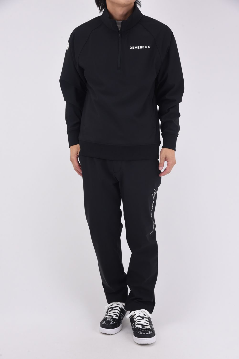 【25AW】 VALLY 3層 フリース ハーフジップ プルオーバー (ブラック)