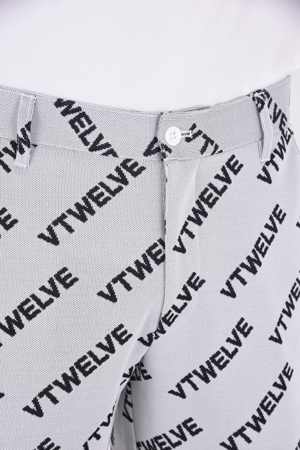 【秋冬仕様】VET PANTS / グラフィック ロゴ ジャガードパンツ (ホワイト)