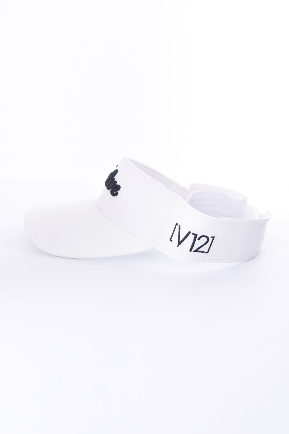 TIT VISOR / V12筆記体ロゴ サンバイザー (ホワイト)