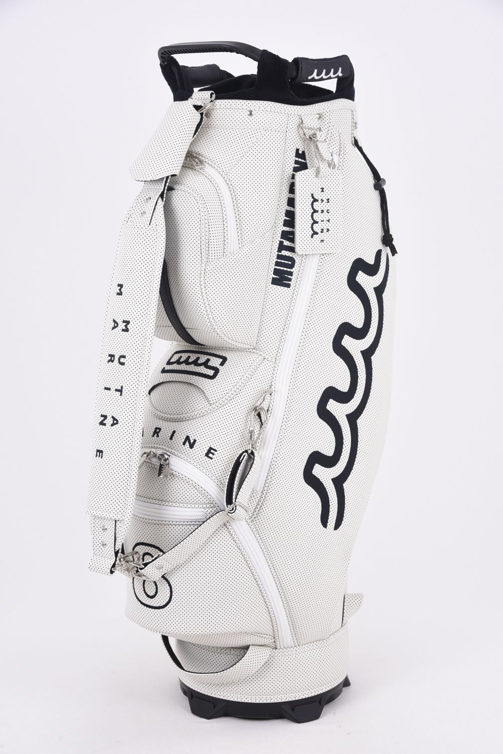 【26SS】【銀行振込・代金引換不可】【返品・交換不可】 CADDY BAG & HEAD COVER / パンチングエシカルレザー カートタイプ キャディバッグ&ヘッドカバーセット (ホワイト)