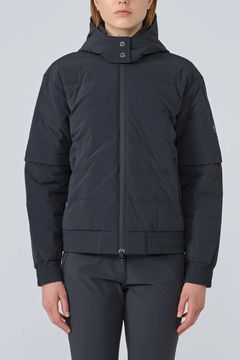 【25AW】 【レディース】 はっ水防風デタッチャブルダウンジャケット (ブラック)